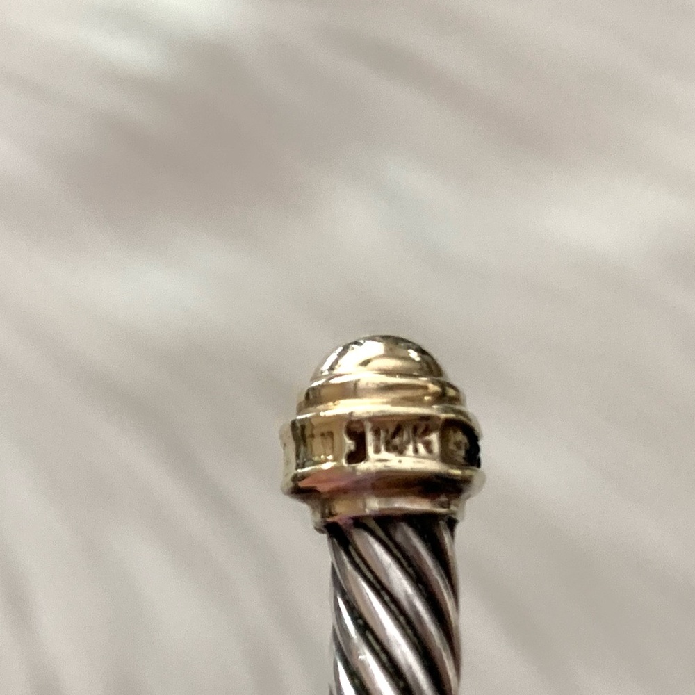 RARE VINTAGE Yurman sapphire gold dome cable bracelet - Picture 3 of 11